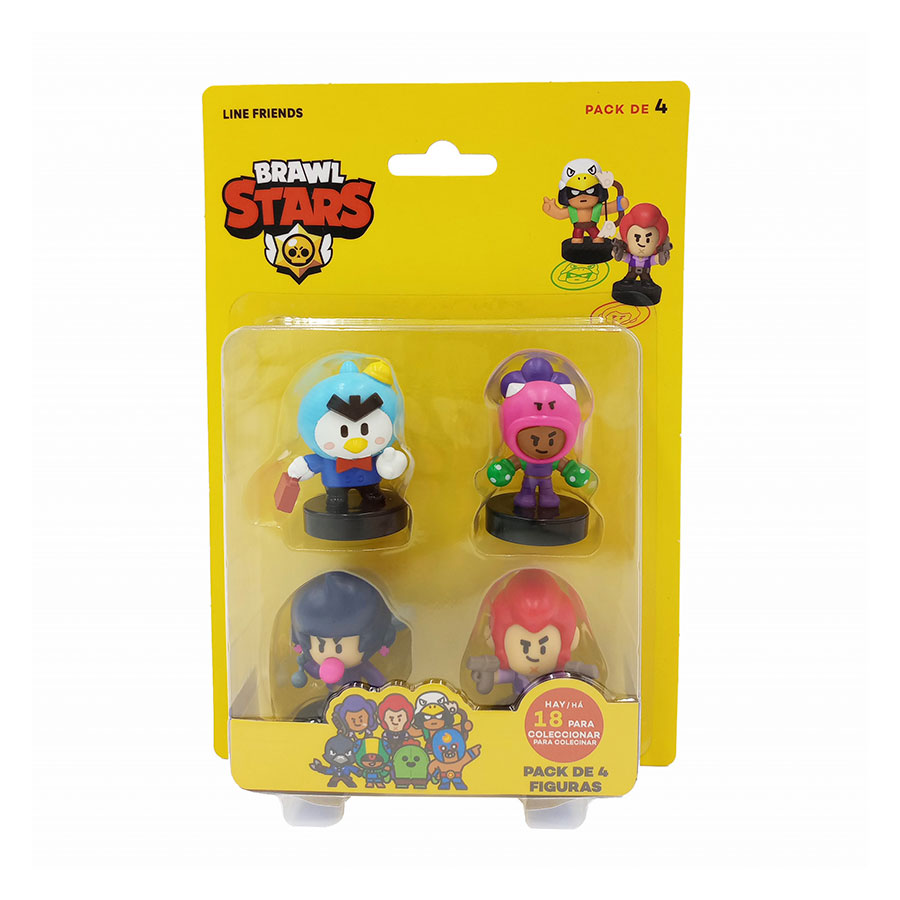 Brawl Stars Pack 4 Figuras en Blíster – Bizak