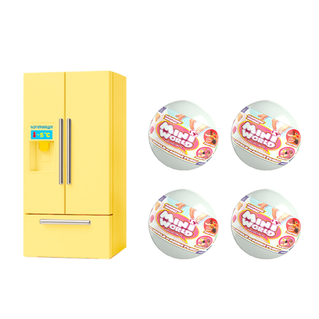 Mini World Set Nevera Con 4 Capsulas